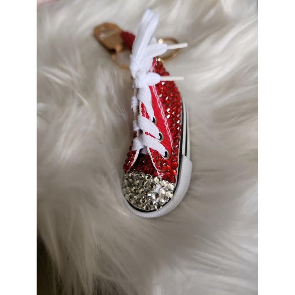 Red Rhinestone Sneaker Keychain - Picture 3 of 3